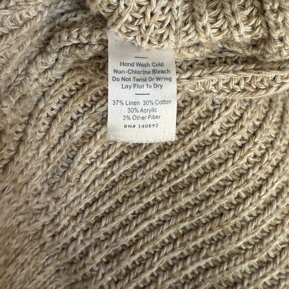 Marine Layer Open Knit Cardigan Sweater – Marled Linen Cotton Blend, Size S - Picture 5 of 6